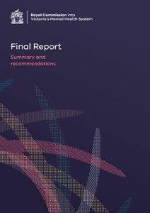 photo of cover of the Final Report of the Victorian Royal Commission into Mental Health